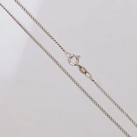 Kedja Pansar, längd 41,5mm, bredd 1,5mm, brott i länk, silver  Vikt: 2,6 g