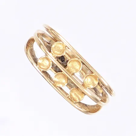 Ring, stl 17¾, bredd 3-8mm, repig, 18K Vikt: 4,4 g