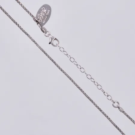 Kedja, längd ca 46cm, bredd ca 1mm, SCOOP, 925/1000 silver Vikt: 3,8 g