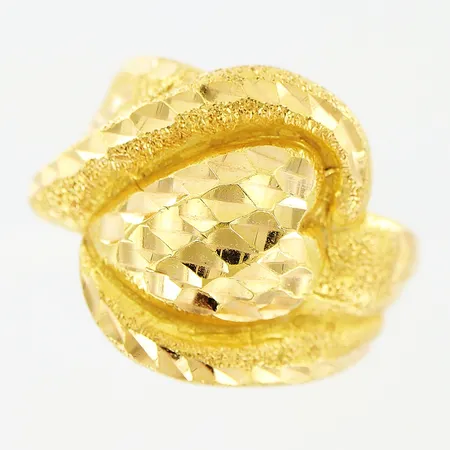 Ring, stl 16¾, bredd 3,5-19mm, 23K Vikt: 5,5 g