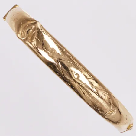 Armband, stelt, ca 55x64mm, Ceson år 1957, defekt, buckligt, glapp låsåtta, 18K  Vikt: 12 g