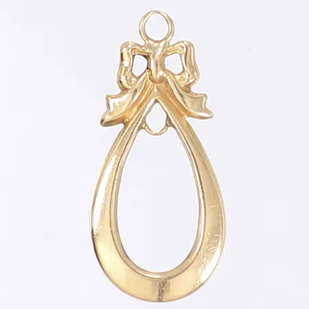 Hänge, oval med rosett, Gustaf Dahlgren och Co, Malmö 1918, höjd 26mm, sliten ögla, 18K Vikt: 0,8 g