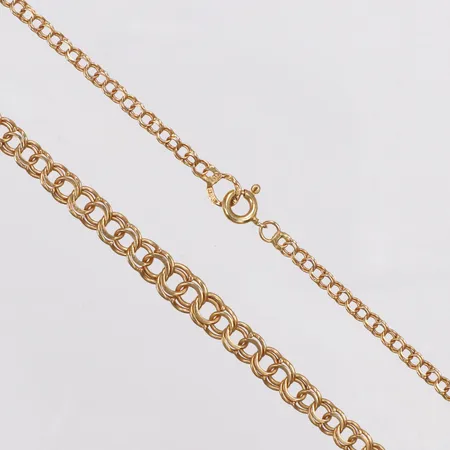 Collier, doserad Bismarck, längd 44,5cm, bredd 2,8-6,5mm, Hildens Guldvaror Ab, år 1964, 18K Vikt: 14,4 g