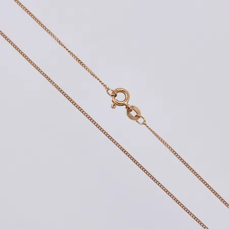 Kedja Pansar, längd ca 38,5cm, bredd ca 1mm, UNOAERRE, 18K  Vikt: 1,7 g
