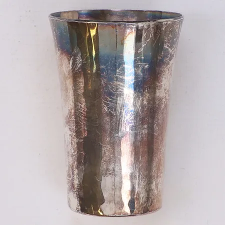 Bägare, höjd 7cm, handarbete, Eric Löfman, Markströms Guldsmeds Ab, år 1977, silver 830/1000 Vikt: 56,6 g