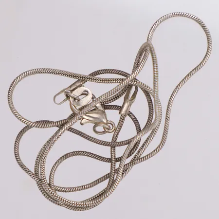 Kedja, längd 51cm, bredd 1,2mm, trasigt lås, silver 925/1000 Vikt: 4,3 g