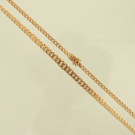 Halskedja doserad Pansar ca 44cm bredd ca 3-5mm 18K, 21,9g Vikt: 21,9 g