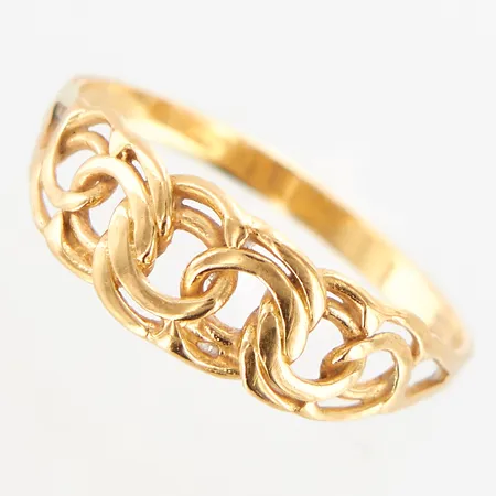 Ring Bismarck, stl 18½, bredd: 2-6,5mm, GHA, 18K Vikt: 1,9 g