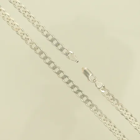 Halskedja pansar, 54cm bredd 5mm, trasigt lås, silver 925/1000-delar 15g Vikt: 15 g