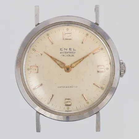 Herrur Enel, antimagnetic, manuell, Ø33mm, saknar armband, repigt glas