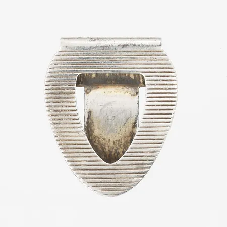 Sedelklämma, svenska importstämplar, ca 44x31mm, slitage, silver. Vikt: 11,4 g