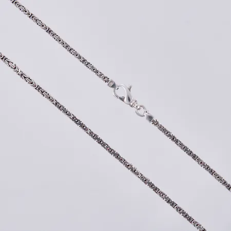 Kedja kejsar, längd: ca 54cm, bredd: ca 2mm, GHA, 925/1000, silver Vikt: 20,4 g