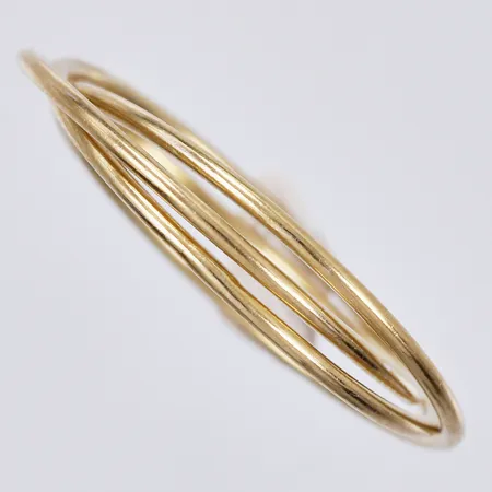 Ring tredelad, stl ca 18¾, bredd ca 1-3mm, förgyllt 925/1000 silver  Vikt: 1,6 g