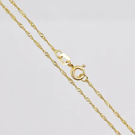 Kedja Singapore, 42cm, bredd 1,2mm, 18K Vikt: 1,3 g