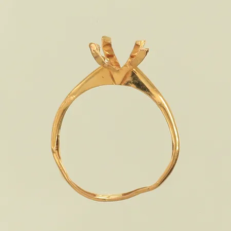 Ring, defekt, saknar sten, 21K, 1,1g Vikt: 1,1 g