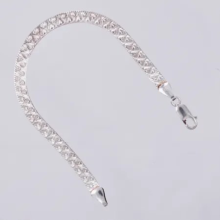 Armband, längd: ca 18cm, bredd: ca 5mm, 925/1000 Silver  Vikt: 5,8 g