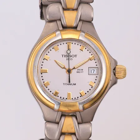 Damur Tissot Titanium, Ø28mm, quartzT640K, datum, armband titan, ca 17,5cm