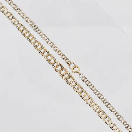 Collier Bismarck, 44cm, doserad bredd 3,5-6mm, 18K Vikt: 10,2 g