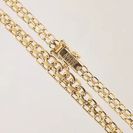 Collier doserad X-länk, längd 45cm, bredd 4-6,5mm, 18K Vikt: 12,1 g