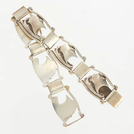 Armband 19cm, bredd: 17mm, vikingaskepp, sterling silver Danmark Vikt: 30,6 g