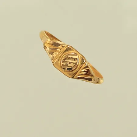 Ring, stl 17, bredd 1-6mm, ojämn skena, 21K, 0,5g Vikt: 0,5 g