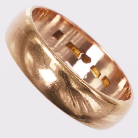 Ring, slät, stl 20¾, bredd 6,3mm, 20K Vikt: 9,4 g