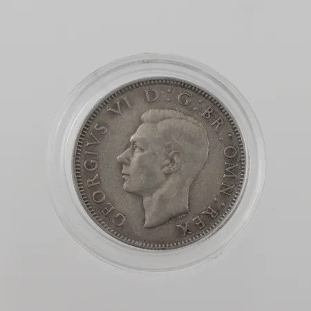 Cirkulationsmynt, Storbritannien 1 shilling, 1945, 500/1000 silver Vikt: 5,6 g