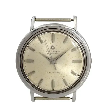 Herrur Certina Blue Ribbon, stål, Ø34,5 mm, automatisk - fungerar, boettnummer 5601 103 4123360, bruksmärken, småprickar på urtavlan, kronan något sned