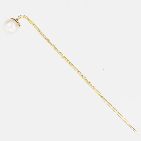 Kravattnål med pärla, 64mm, tillverkad år 1962, 18K Vikt: 1,1 g