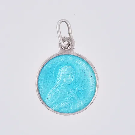 Hänge med emalj, Ø ca 1,3cm, 830/1000 silver Vikt: 1,7 g