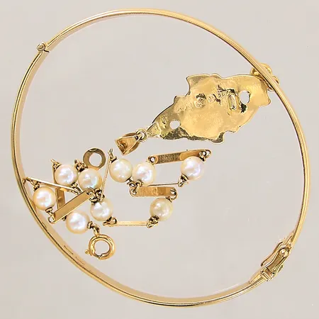 Diverse guld, skev, pärlor, ihålig, defekt, 18K Vikt: 25 g