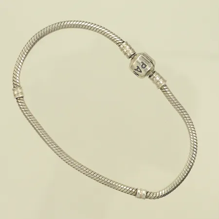 Armband, Pandora, längd 20cm, bredd 3-4mm, Silver 925/1000, 14,2g Vikt: 14,2 g
