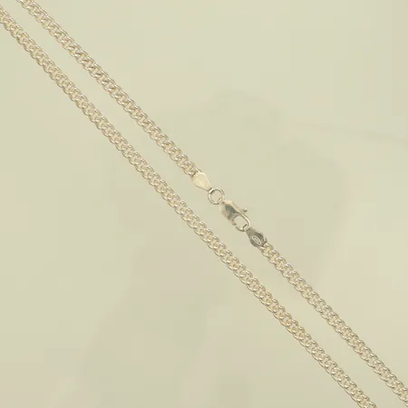 Halskedja, pansar, längd 49cm, bredd 4mm, Silver 925/1000, 17,5g 