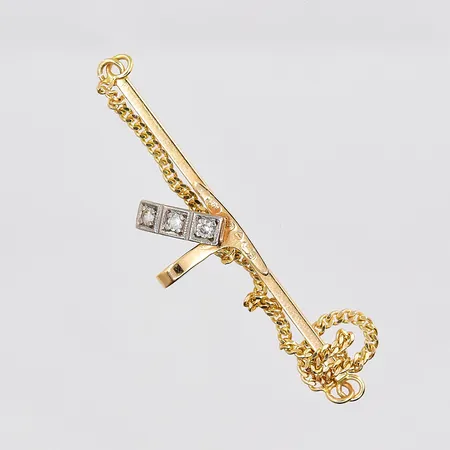 Diverse guld, stenar, 14K Vikt: 3 g