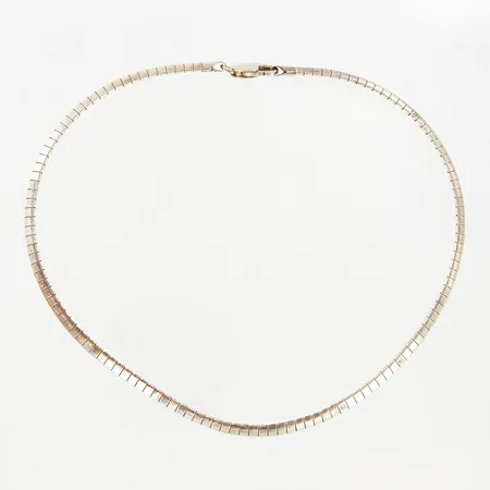 Collier, halvstelt 40cm, bredd: 8mm, silver 925/1000 Vikt: 32,9 g
