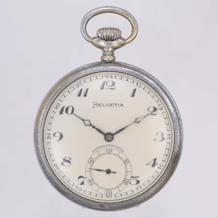 Fickur Helvetia, antimagnetic, manuellt, Ø50mm, fungerar ibland, stål, gravyr