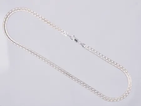 Collier, längd: ca 42cm, bredd: ca 5mm, 925/1000 Silver  Vikt: 12,5 g