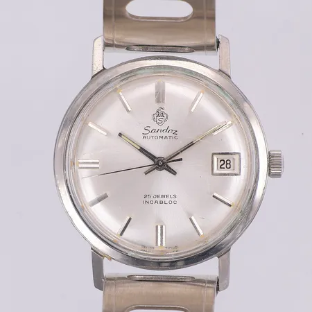 Herrur Sandoz, automat, Ø34mm, 1797x-99-2, stål, stelt armband