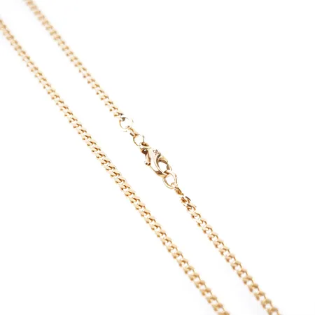 Halskedja, pansar, 46cm, bredd 3mm, 18k Vikt: 15 g