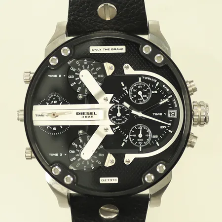 Herrur, Diesel, "Only the brave", ref.nr: DZ-7313, serienr: 111709, Ø55mm, läderband, quartz, batteribyte krävs, box Vikt: 0 g