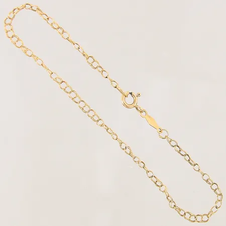 Armband Bismarck, längd 19,5cm, bredd 2,2mm, defekt, 18K Vikt: 1,6 g