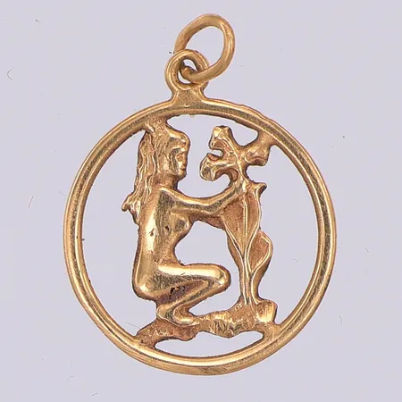 Hänge, jungfrun, 22mm, 18K Vikt: 1,1 g