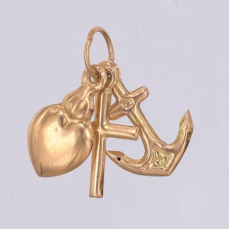 Hänge, tro, hopp & kärlek, 15mm, 18K Vikt: 0,5 g