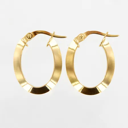 Ett par örhängen, 20x15mm, bredd 3mm, ihåliga, 14K Vikt: 1,7 g