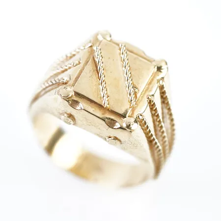 Ring, stl 19(59), bredd 13mm, 18k Vikt: 12,4 g