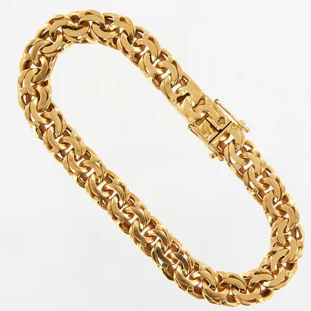 Armband Bismarck 18,5cm, bredd: 8mm, 18K  Vikt: 27,5 g