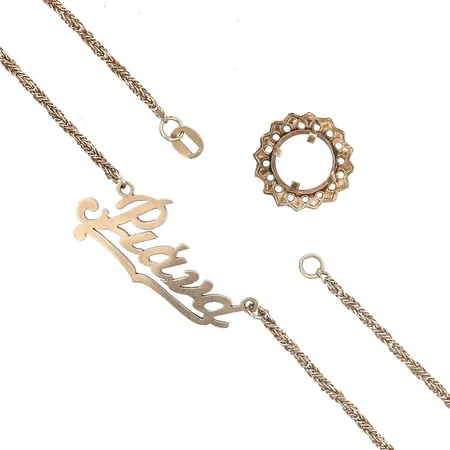 Del i guld, skadad/defekt, 14K guld Vikt: 6,8 g