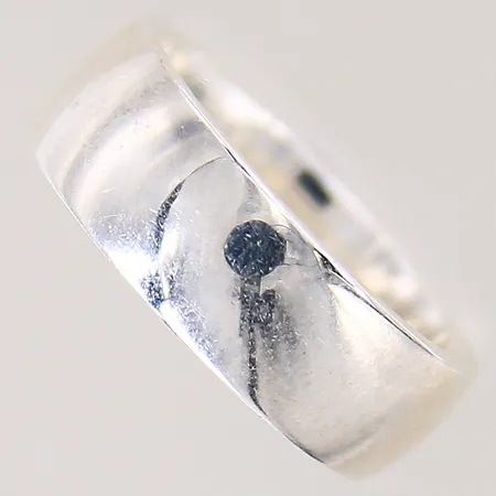 Ring, slät, stl 17¾, bredd 7mm, GHA, silver 925/1000 Vikt: 7,3 g