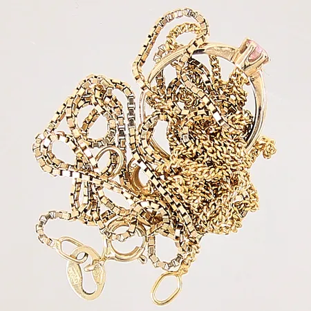 Diverse guld, sten, av/defekt, 14K Vikt: 3,6 g