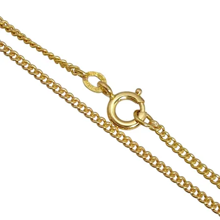 Halskedja Pansar, 18K guld, Guldvaruhuset I Köping Ab (GVH), svensk kontrollstämpel, längd 43,5 cm, bredd 1,5 mm, fint skick Vikt: 4,5 g